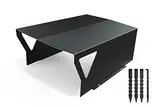 tuning-art MH01 Mähroboter Garage | Carport Überdachung für Rasenmäher | Metall Pulverbeschichtet | 60x78x33cm, Farbe:Schwarz Matt 60cm