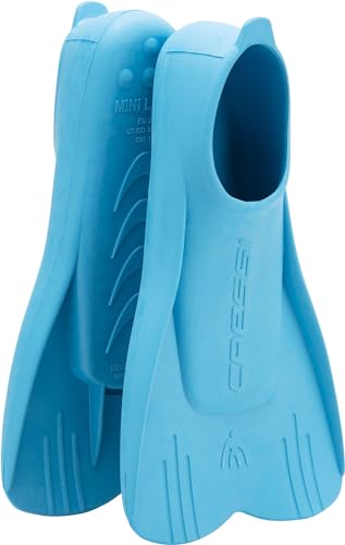 Cressi Mini Light Fins - Kurze Unisex-Kinderflossen zum Tauchen, Schnorcheln und Schwimmen, Azurblau, 29/31