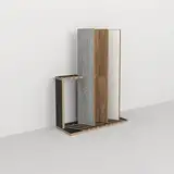 LLYLAFDC Bodenfliesen-Präsentationsständer, Für Den Einzelhandel, Schräge Einfügung, Ausstellungsständer Für Baumaterialien, Bodenstehender Präsentationsständer(43cm)