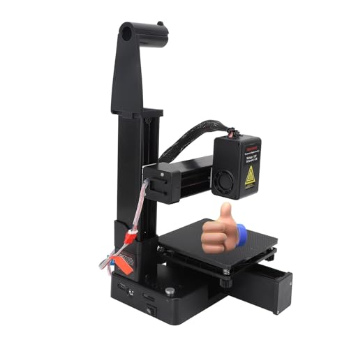 Kompakter 3D Drucker - Kleine 3D Druckmaschine mit Schneller Erwärmung, Hoher Genauigkeit, PLA/TPU Filament Unterstützung für Ausbildung und DIY Projekte (EU-Stecker)