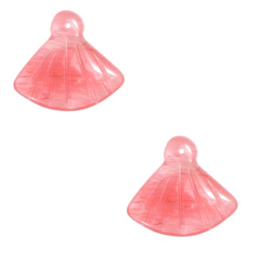 HOODANCOS 2 Stück Jade-schmuckteile Fächerförmige Anhängerkomponenten Einzigartige Accessoires Für Erwachsene Jungen Und Mädchen