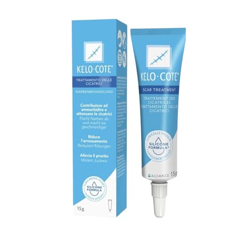 KELO-COTE Silikon-Narben-Gel 15g für chirurgische Narben, erhabene, wulstige Narben wie hypertrophe Narben und Keloide, Verbrennungen, Verletzungen, Kaiserschnitt
