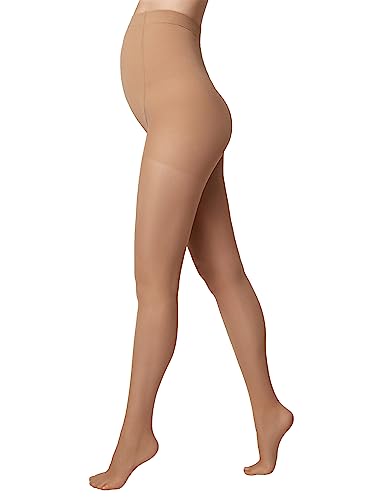 Conte elegant MOMMY 40 DEN - Qualität Strumpfhosen - Strumpfhosen Damen - Umstandsmode - Umstandsstrumpfhose - Schwangerschaft - Bauchstütze Schwangerschaft - Gr. 3 - Natürlich