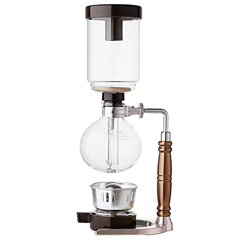 TAMUME 5 Tasse Kaffee Syphon Maschine Vakuum Kaffeebereiter Kaffeemaschine für Kaffee und Tee mit Extended Griff