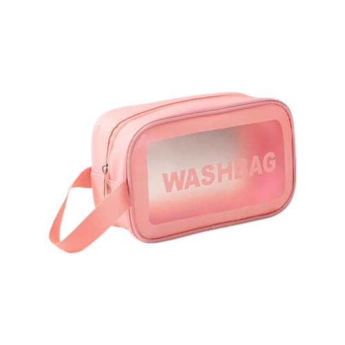Tragbarer Reise-Kulturbeutel für Damen, wasserdicht, Make-up-Aufbewahrungstasche, großer Kosmetik-Organizer, Beauty-Kapazität, für Damen, rose, S