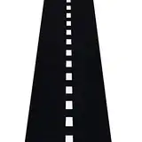 Novelty Place Racetrack Boden/Boden/Tischläufer – 10 Ft x 2 Ft Schwarze Rennstrecke Laufmatte – Sport Rennwagen Thema Party Eintrag Tischdekoration