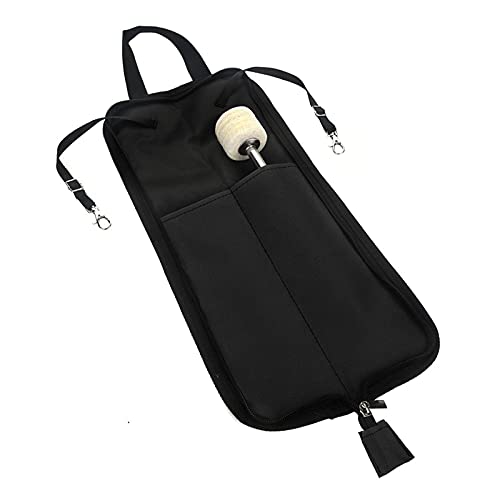 Drumsticks Tasche, Tragbare Schlagzeug Sticks Tasche Drumstick Halter Aufbewahrungstasche, für Drumsticks Bürsten Schlägel Musical Instrument Accessories Handtasche 46X10CM (Braun)