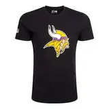 New Era - NFL Team Logo Minnesota Vikings T-Shirt, Schwarz, XL