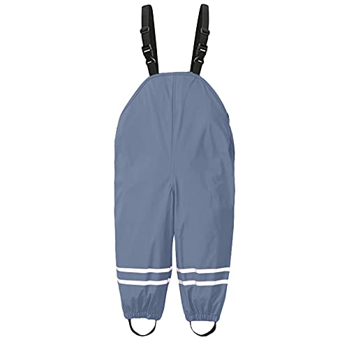 Unisex Kinder Matschhose Jungen Mädchen Regenlatzhose Ungefüttert Regenhose Regenbekleidung Wind und wasserdichte Outdoor Hose 86 92 110 122 128 134 Matschanzug Latzhose Matchhosen für Kinder