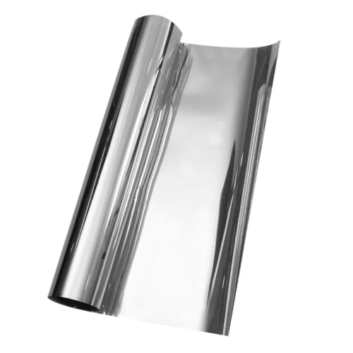 EXAOMBLE Reflektierende Glasfolie Einweg-Spiegelfensterfolie Sichtschutzfolie für Glastüren Sichtschutzfolie für Badezimmerfenster Einweg-Fensterfolie Haustierfilm Silver