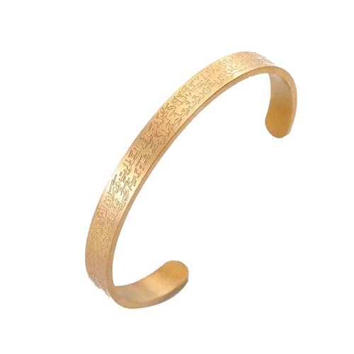 VASSAGO Ayatul Kursi Armband für Frauen Männer Muslim Koran Allah Offene Armreifen Arabische Kalligraphie Manschette Armband Islam Eid Islamischer Schmuck Geschenke