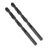 CoCud Spiralbohrer, 6,1 mm Durchmesser, 0,24" Schaft, Hochgeschwindigkeitsstahl, schwarze Oxidbeschichtung, Jobber-Bit-Set (Anwendungen: für Metall, Holz, Kunststoff), 2 Stück