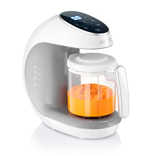 Sweety Fox - Multifunktions Babynahrungszubereiter 7-in-1 - Dampfgarer, Mixer, Pulse, Automatische Reinigungsfunktion, Sterilisiert, Gläschenwärmer, Auftaufunktion