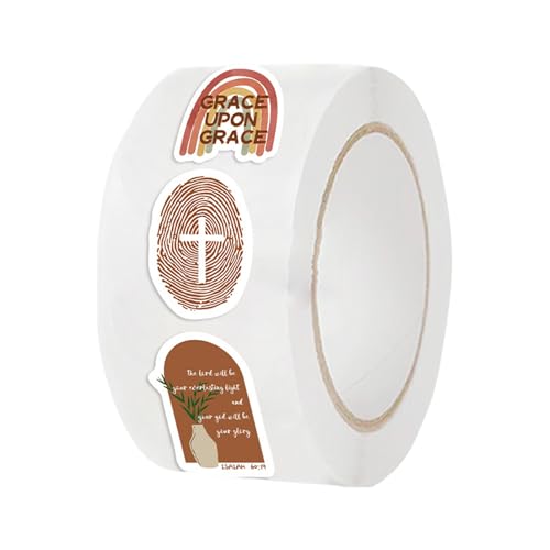 500 Stück Jesus Sticker Wasserfest Religiöse Christliche Sticker Kreuz Bibelvers Aufkleber Faith Stickers Scrapbooking Zubehör Ostern Aufkleber