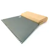 Schwan Kleberspachtel, Stahl, 180/250 mm, gezahnt/ungezahnt, Buchenholzrücken, TBK für Bodenbelag-, Parkett- und Fliesenarbeiten