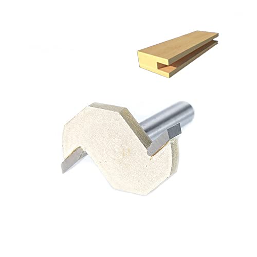 1 Stück Schlitzfräser Holzbearbeitungswerkzeug 2 Flötenfräser Falzbit Schaftfräser Fräser 1/4 Schaft for Holz(Size:3081)