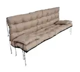 nana shop wasserdichtes Kissen für die Gartenschaukel, Gartenschaukelkissen 180 cm, Schaukelkissen, Kissen für Hollywoodschaukel, Gartenkissen, Bankkissen (Beige)