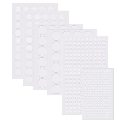 Fyguard 548 Stück Klebepunkte Doppelseitig, Foto Klebepads Transparente Runde Aufkleber Keine Spuren für Poster Ballon Feiertagsdeko DIY Basteln (6/10/20/30mm)