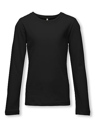 ONLY Mädchen Kognew Only L/S Tee Jrs Noos Langarmshirt, Schwarz, 146-152 EU