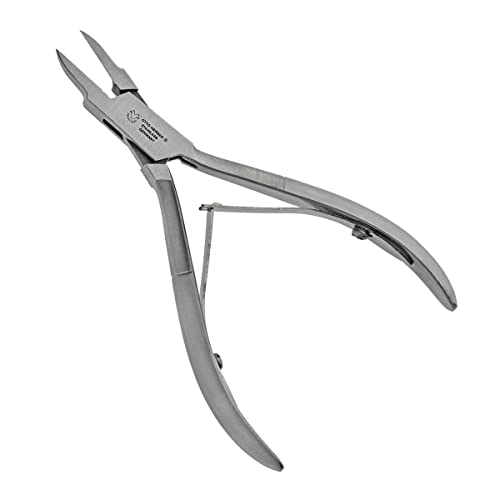 OTTO HERDER - Eckenzange 11,2cm rostfrei für die Fusspflege - Nagelzange Spitz mit schlanker dünner Schneide speziell für eingewachsene Nägel