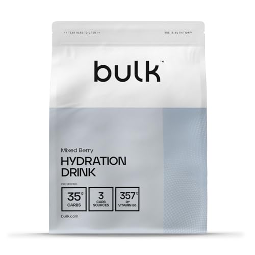 Bulk Sportdrink Pulver, Sportpulver, hoher Kohlenhydratgehalt, isotonisch, Elektrolyte, BCAAs, Isotonisches Sportgetränk, Waldbeere, 500 g