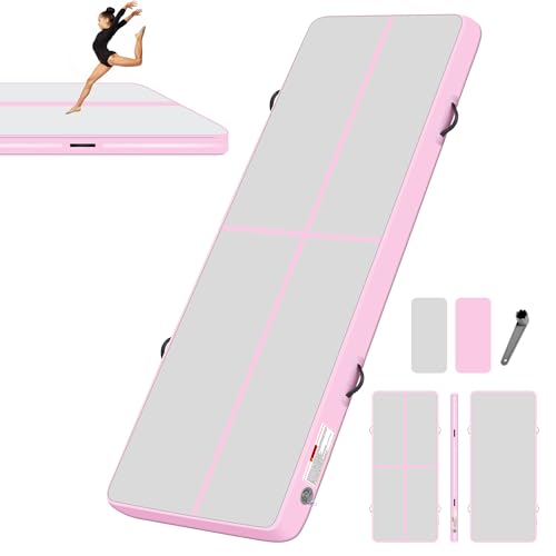 3 m Inflatable Gymnastics Tumbling Mat, Air Floor Tumble Track Training Mat for Home Use/Outdoor/Training/Exercise/Fitness/Gymnastics/Martial Arts/Pilates/Yoga/Gym/Beach/Cheerleading/Water Fun