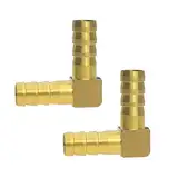 90 Grad Ellbogen 2Pcs 10mm Barb Messing Schlauchanschluss 90 Grad Krümmer Kraftstoffschlauch Joiner Rohrverbinder Adapter Gold Für Luft Wasser Heizöl