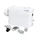 Aquamatix Hebeanlage 400W Sanitär Abwasserpumpe 100L/min 3 Einlässen für Wandhängende WCs 6,5m Vertikale Förderstrecke mit mit Kohlefilter