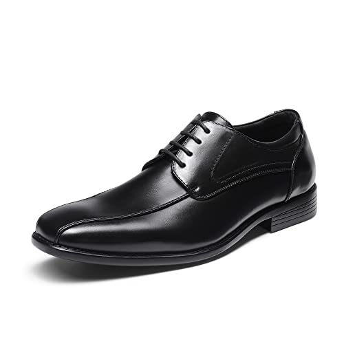 Bruno Marc Herren Anzugschuhe Klassischer Schnürhalbschuhe Businessschuhe Derby Oxfordschuhe,Size 46,Schwarz,DP03-E