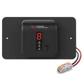 RV-Propangasmelder, VITITE RV-Propan/LPG-Gasalarm, Ersatz für alten Wohnmobil-Propan-Detektor, Gleichstrom 12 V, digitaler und lauter Alarm (Oberflächenmontage R601 schwarz)