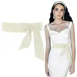 Lusofie Trachtengürtel Damen Satinband Brautgürtel Wendbarer Satingürtel Glatter Kleidergürtel Frauen Gürtel für Kleid Hochzeit Brautjungfer Schleifenband Taillengürtel