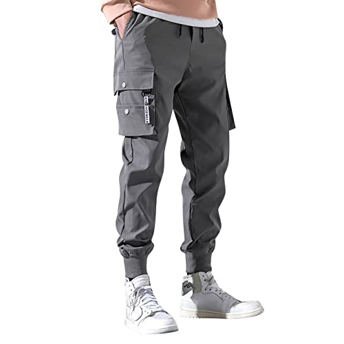 SRZYMJ Jogginghose Herren Sommerhose Herren Leicht Herren Leinenhose Lang Bootcut Anzughose Herren Grau Kurze Hosen Herren Outdoor Rock Mit Hose Drunter Grey Camouflage Hose Herren Weiß 4XL