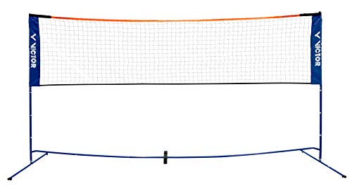 VICTOR Mini Badminton Netz -höhenverstellbar mit Tragetasche- für Federball, Tennis, Volleyball und Fußball-Tennis, 859/1/0