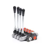 Hydraulik Steuerventil 4-Fach Handsteuerventil 3600 PSI 40L Hydraulisches Wegeventil Einstellbar Hydraulik Handhebelventil Hydraulisches Richtungsventil für Landwirtschaft Baumaschinen Industrie