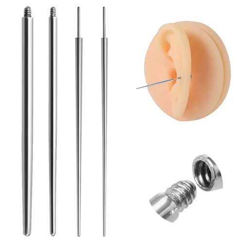 BDSHUNBF 4 Stück Piercing Taper Pin Taper Einsteckstift Körper Piercing Stretching Assistent Assistant Tool für Ohr Nase Augenbraue