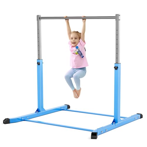Mosebears Gymnastikstange, Heimgymnastikausrüstung für Kinder im Alter von 3–15 Jahren, stabile Stahlkonstruktion, rutschfest, einfach zu montieren, 90 bis 150 cm, höhenverstellbar