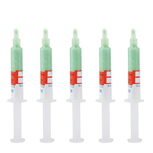 Diamant Schleifpaste, Akozon 5 Stück/Set Diamant Läpppaste Polierpaste Diamantschleifen Läppmasse Körnung Compound Verbindung Spritzen (W14#800)