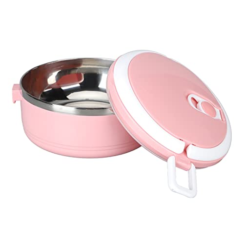 Thermo-Lunchbox, Stapelbare Isolierbox für Warme Speisen, Thermoskanne für Warme Speisen, Runde Lunchbox aus Edelstahl 304, Versiegelte Lebensmittelbehälter für Isolierte (Einschichtig 304 verdickt