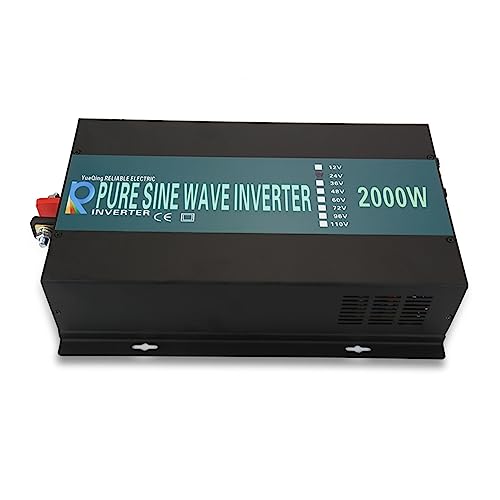 2000 W Reiner Sinus-Wechselrichter, 12 V, 220 V, Generator, Wechselrichter, Solarpanel, netzunabhängiger DC-zu-AC-Konverter, 24 V/48 V auf 110/120 V/240 V(Color:220v-230v,Size:36V)