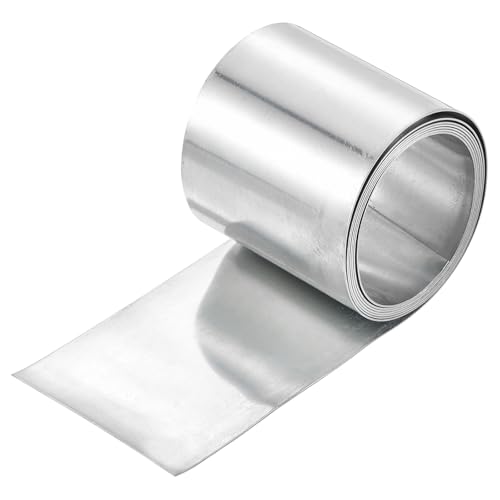 sourcing map Zinkbleche, 99,99 % hochreine Zinkplatte, 0,5 x 50 x 1000 mm, Metall-Zinkfolie, Zink-Anodenstreifen für Wissenschaft, Labor, Industrie, Handwerk, 1 Stück