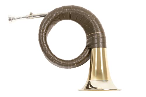 Roy Benson Fürst Pless-Horn HH-101 (Premium Messing Schallstück, 120mm Schallbecher Design, Neusilberkranz, exklusiver Stimmzug, elegante grüne Kunstlederumwicklung, inkl. Nylon Tasche)