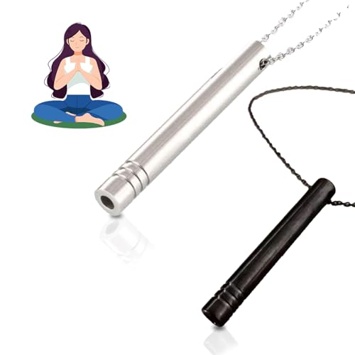 Qianfeng 2Stück halskette Rauchfrei Original,Halskette Rauchentwöhnung Hilfsmittel,Kette Atemkette Angsthalskette,Spirituelle Atemhalskette Achtsamkeitskette,Breath Necklace Geschenke