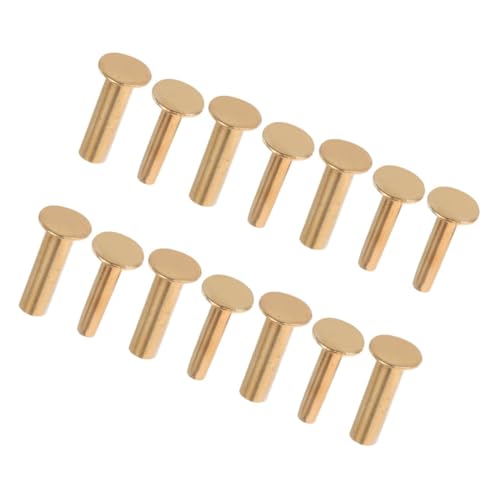 DONFAMDS 7 Paar Biege Nieten Messer Machen Griff Stifte Messergriff Griff Bolzen Nieten Schraubenverschluss Nuss DIY -material Für Cashly Nieterersatz
