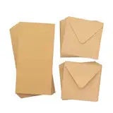 Crafter's Companion - 6" x 6" Kraft Card & Envelopes - Pack of 100 - Includes 50 Kraft Card Blanks & 50 Matching Envelopes - Great for a Variety of Occasions