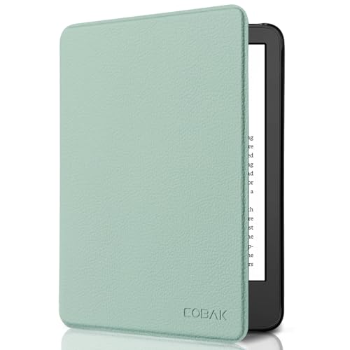 CoBak Kindle Hülle für 6" Neu Kindle 11. Generation, 2022/2024 e-Reader (Modell Nr. C2V2L3/RS23CV), Leichte Schutzhülle mit Auto Schlaf/Wach Funktion Smart Cover, Matchagrün
