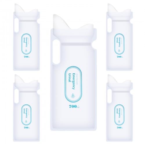 Ehuihuan 700 ml Urinbeutel für Unterwegs, Mobile Toilette,Notfall Toilette,4 Stück Unisex Notfall Toilettenbeutel, Mobile Toilette für Camping, Reisen, Auto