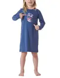 Schiesser Mädchen Langarm-Girls World Nachthemd, blau_181820, 128