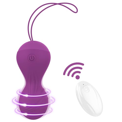 Qoosea Liebeskugeln Bullet Vibratoren Sex Vibrationseier mit 10 Einstellbaren Vibrationsmodi, Beckenbodentrainer Erotik Sexspielzeug Liebeskugeln Vibratoren Wasserfester USB für Frauen (Lila)