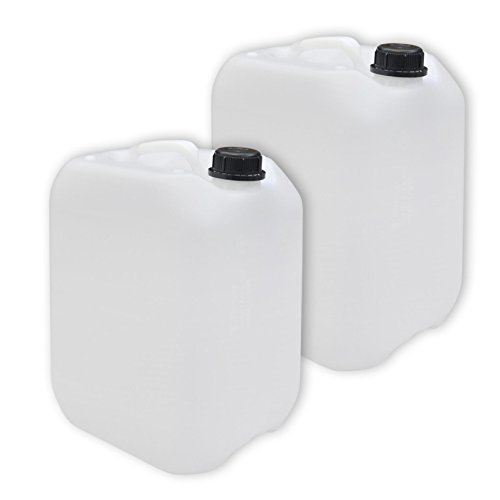 2er Set: 10 Liter Kanister naturfarben (DIN 45) Leerkanister Campingkanister