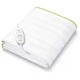 Beurer TS 15 Wärmeunterbett, mit Sicherheitsautomatik aus weichem Vlies und mit 3 Temperaturstufen, einfache Fixierung auf Bett und Matratze, waschbar bei 30⁰, 150 x 80 cm, Grün